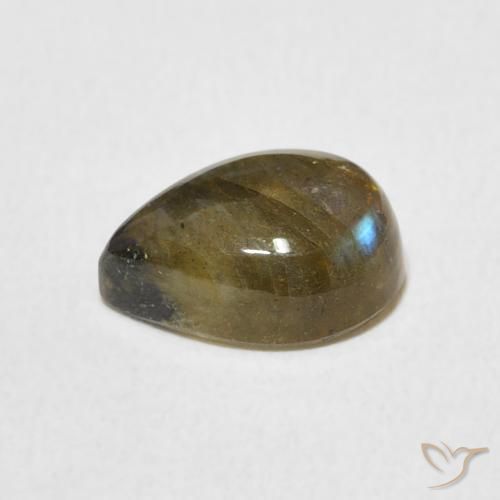 Labradorite Multicolore naturale da 2.18 ct, Forma a pera, Traslucido