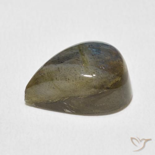 Labradorite Multicolore naturale da 6.96 ct, Forma a pera, Traslucido