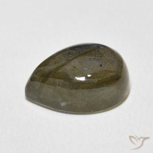 Labradorite Multicolore naturale da 6.74 ct, Forma a pera, Traslucido