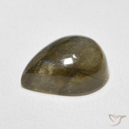 Labradorite Multicolore naturale da 6.89 ct, Forma a pera, Traslucido
