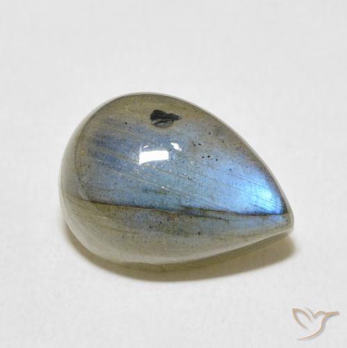 Labradorite Multicolore naturale da 7.29 ct, Forma a pera, Traslucido