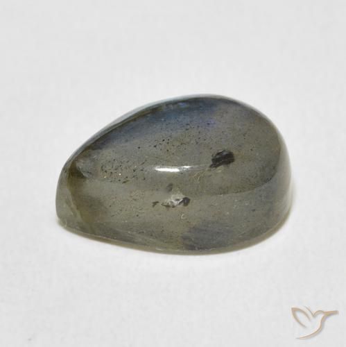Labradorite Multicolore naturale da 7.29 ct, Forma a pera, Traslucido