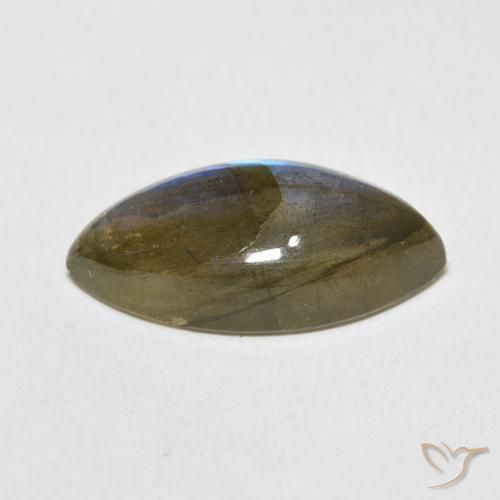 Labradorite Multicolore naturale da 9.13 ct, Taglio marquise, Traslucido