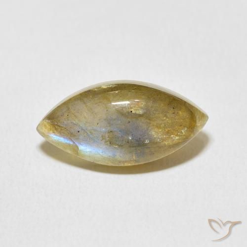 6.90ct Naturale Multicolore Labradorite, Taglio marquise, Traslucido