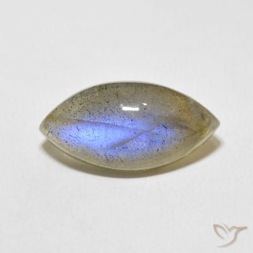 9.99ct Naturale Multicolore Labradorite, Taglio marquise, Traslucido