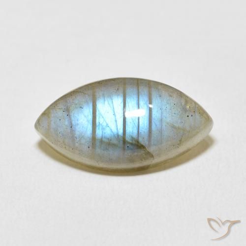 9.87ct Naturale Multicolore Labradorite, Taglio marquise, Traslucido