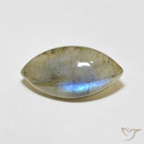 7.70ct Naturale Multicolore Labradorite, Taglio marquise, Traslucido
