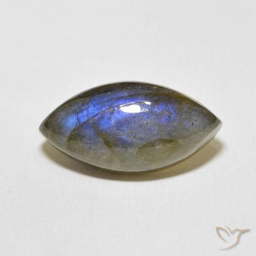 11.00ct Naturale Multicolore Labradorite, Taglio marquise, Traslucido