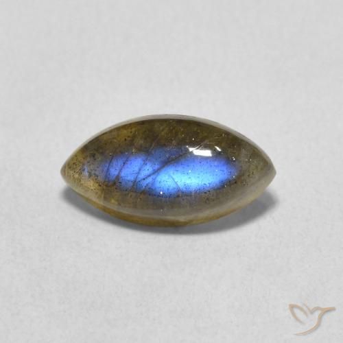 1.43ct Naturale Multicolore Labradorite, Taglio marquise, Traslucido