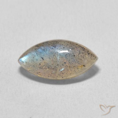 2.46ct Naturale Multicolore Labradorite, Taglio marquise, Traslucido