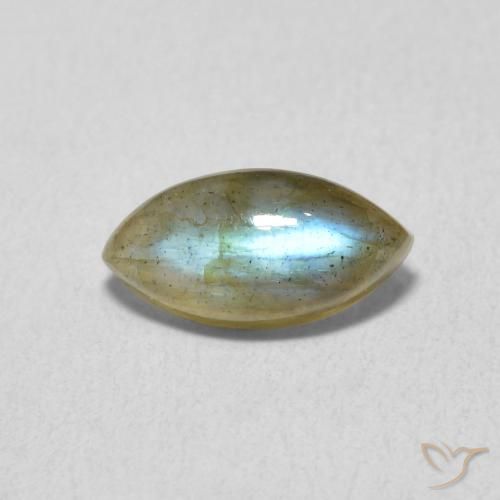 1.42ct Naturale Multicolore Labradorite, Taglio marquise, Traslucido