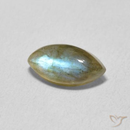 Labradorite Multicolore naturale da 1.42 ct, Taglio marquise, Traslucido