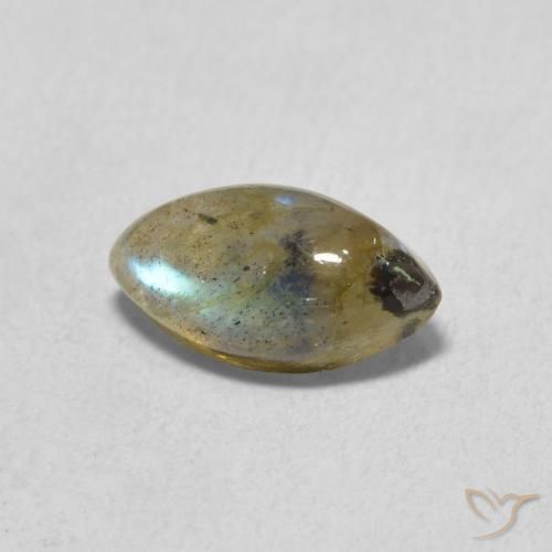 Labradorite Multicolore naturale da 1.66 ct, Taglio marquise, Traslucido
