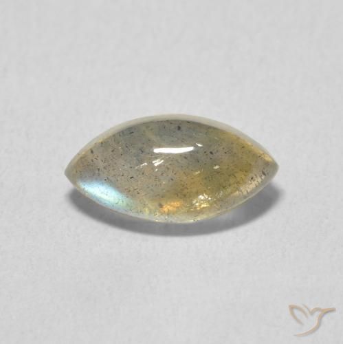 1.38ct Naturale Multicolore Labradorite, Taglio marquise, Traslucido