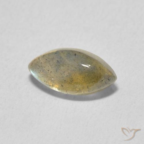 Labradorite Multicolore naturale da 1.38 ct, Taglio marquise, Traslucido