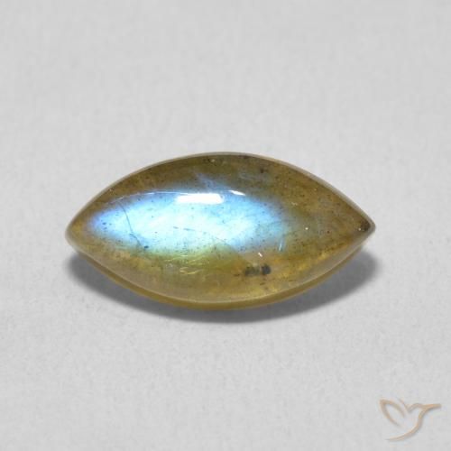 2.49ct Naturale Multicolore Labradorite, Taglio marquise, Traslucido
