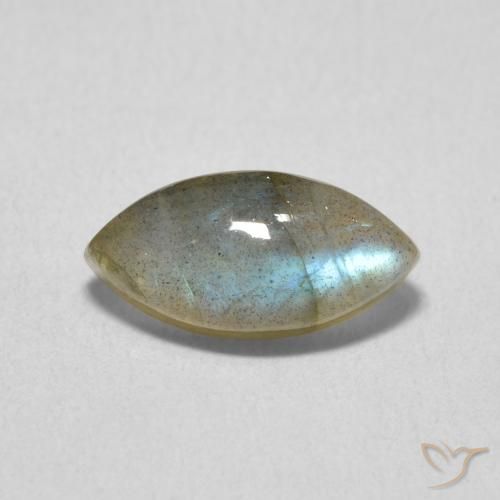 2.47ct Naturale Multicolore Labradorite, Taglio marquise, Traslucido