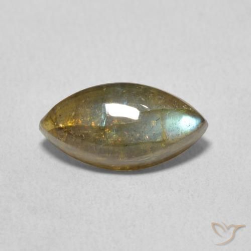 2.34ct Naturale Multicolore Labradorite, Taglio marquise, Traslucido