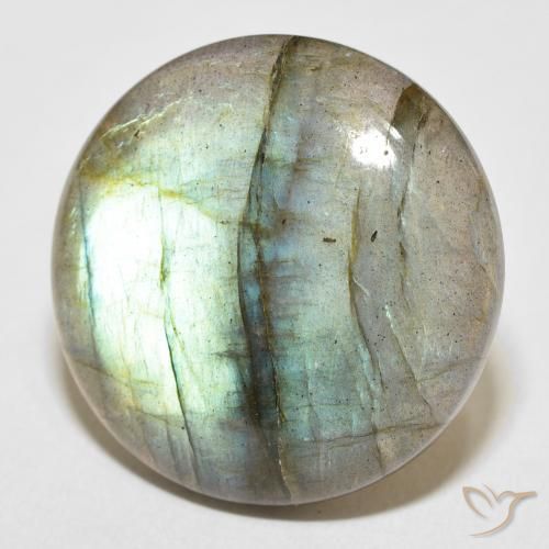 Labradorite Multicolore naturale da 31.15 ct, Rotondo, Traslucido