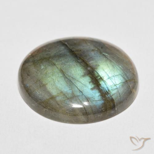 Labradorite Multicolore naturale da 31.15 ct, Rotondo, Traslucido
