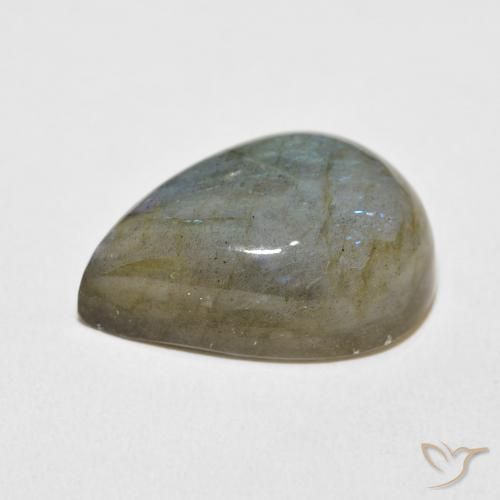 Labradorite Multicolore naturale da 17.88 ct, Forma a pera, Traslucido