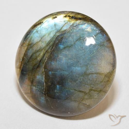 Labradorite Multicolore naturale da 32.38 ct, Rotondo, Traslucido