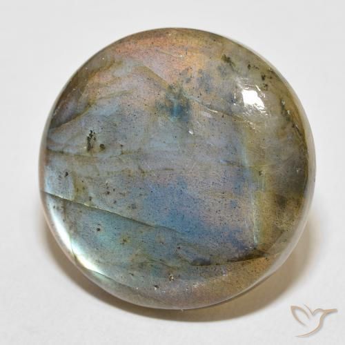 Labradorite Multicolore naturale da 34.40 ct, Rotondo, Traslucido