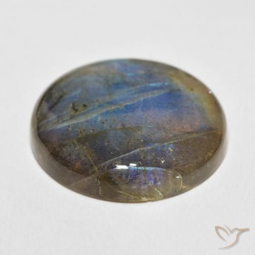 Labradorite Multicolore naturale da 34.40 ct, Rotondo, Traslucido
