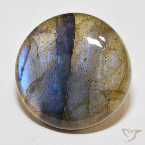 Labradorite Multicolore naturale da 33.60 ct, Rotondo, Traslucido