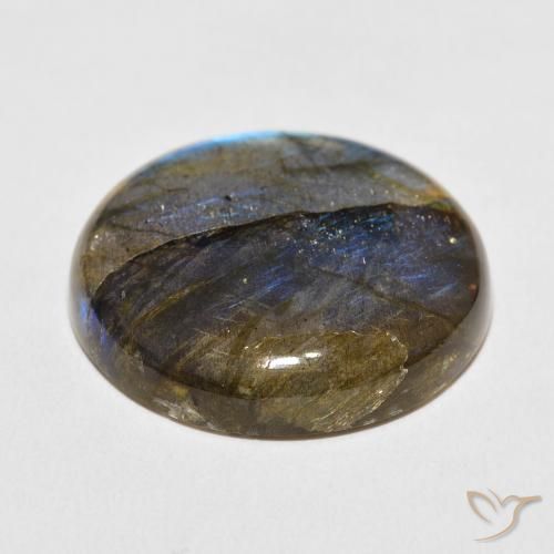 Labradorite Multicolore naturale da 33.60 ct, Rotondo, Traslucido