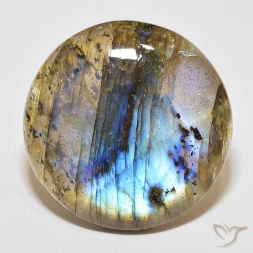 28.11ct Naturale Multicolore Labradorite, Rotondo, Traslucido