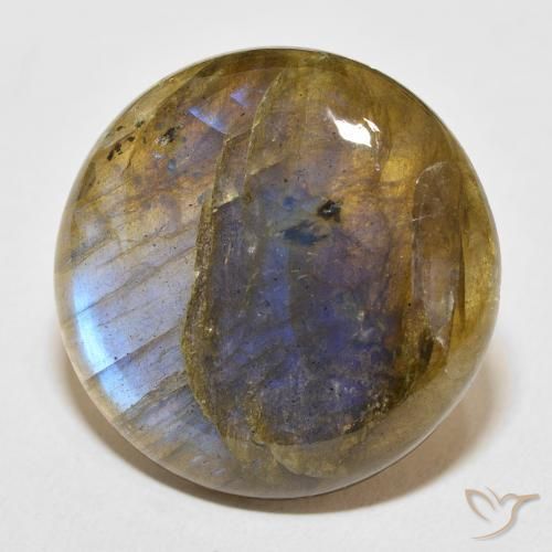 Labradorite Multicolore naturale da 30.59 ct, Rotondo, Traslucido