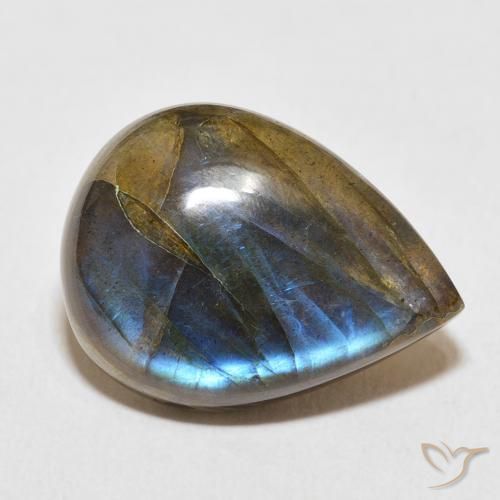 Labradorite Multicolore naturale da 14.43 ct, Forma a pera, Traslucido