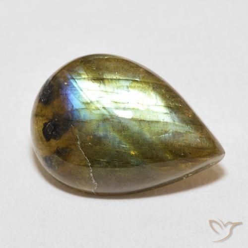 Labradorite Multicolore naturale da 9.98 ct, Forma a pera, Traslucido