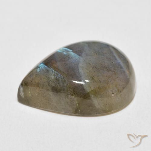 Labradorite Multicolore naturale da 16.83 ct, Forma a pera, Trasparente/Traslucido