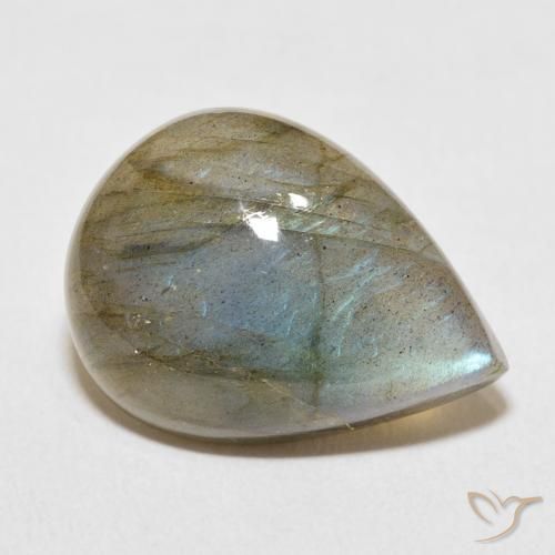Labradorite Multicolore naturale da 14.17 ct, Forma a pera, Traslucido