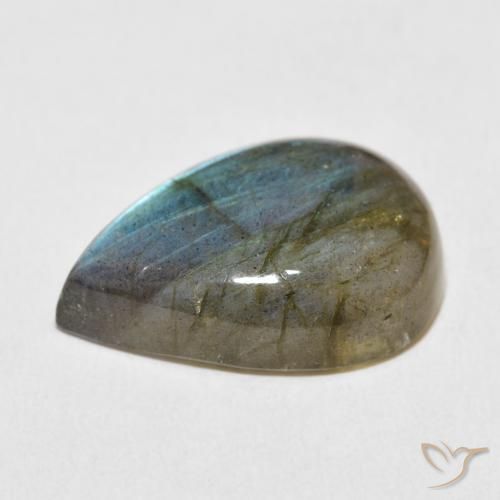 Labradorite Multicolore naturale da 14.17 ct, Forma a pera, Traslucido