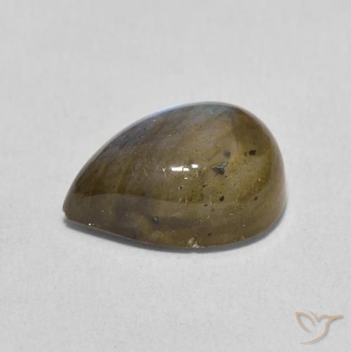 Labradorite Multicolore naturale da 6.34 ct, Forma a pera, Traslucido