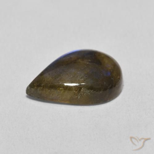 Labradorite Multicolore naturale da 4.18 ct, Forma a pera, Traslucido