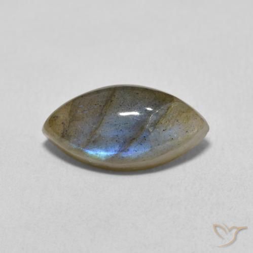 3.83ct Naturale Multicolore Labradorite, Taglio marquise, Traslucido