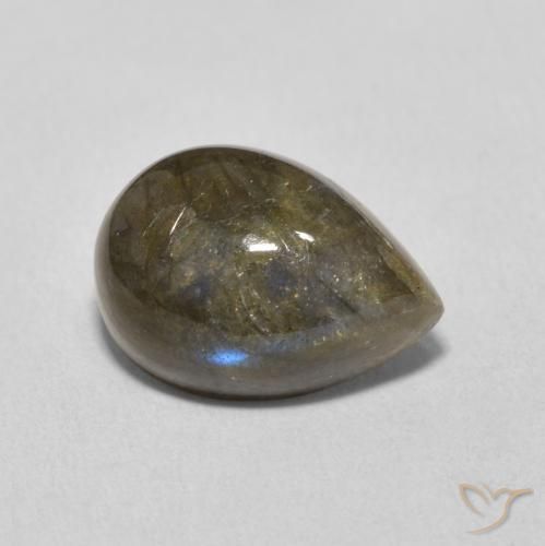 Labradorite Multicolore naturale da 6.44 ct, Forma a pera, Traslucido