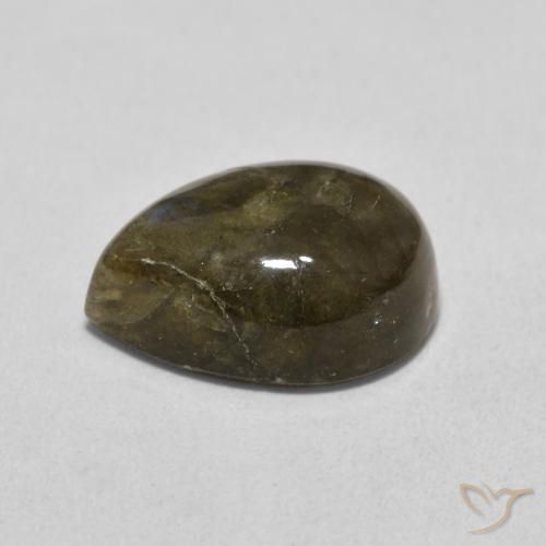 Labradorite Multicolore naturale da 6.44 ct, Forma a pera, Traslucido