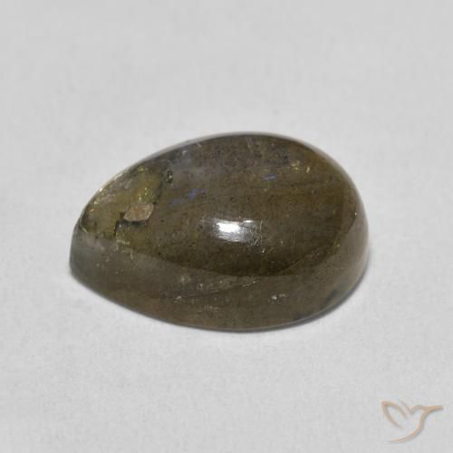 Labradorite Multicolore naturale da 6.76 ct, Forma a pera, Traslucido