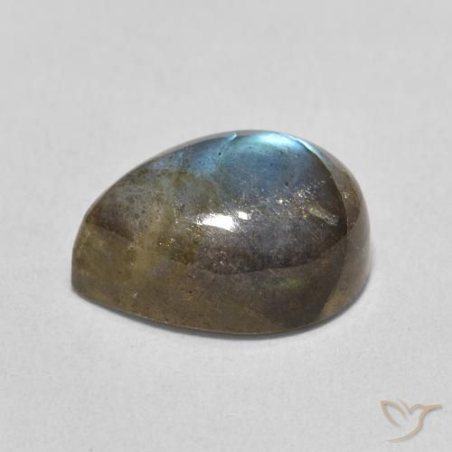 Labradorite Multicolore naturale da 7.61 ct, Forma a pera, Traslucido