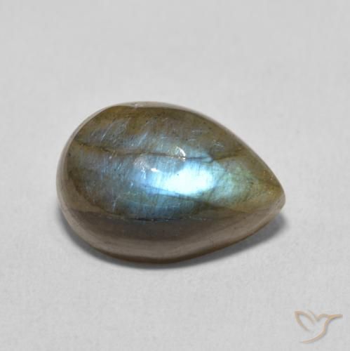 Labradorite Multicolore naturale da 6.49 ct, Forma a pera, Traslucido