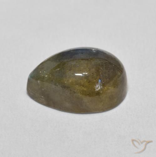 Labradorite Multicolore naturale da 6.49 ct, Forma a pera, Traslucido