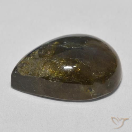 Labradorite Multicolore naturale da 15.57 ct, Forma a pera, Traslucido