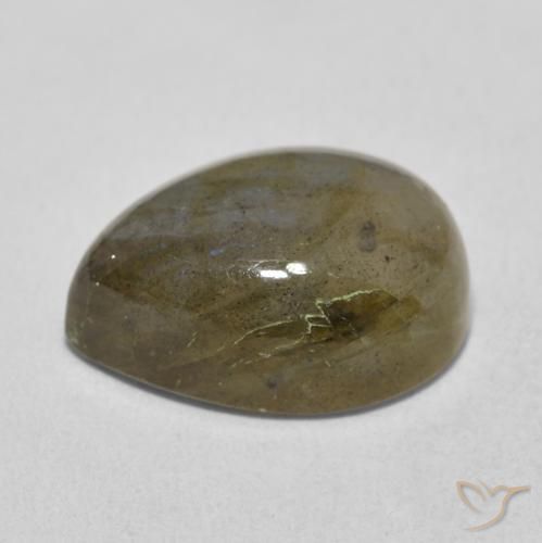 Labradorite Multicolore naturale da 10.31 ct, Forma a pera, Traslucido