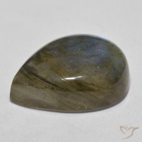 Labradorite Multicolore naturale da 16.90 ct, Forma a pera, Traslucido