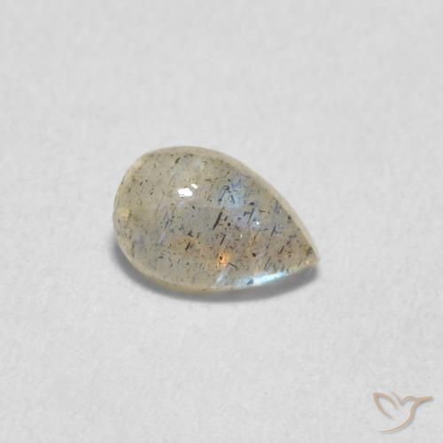Labradorite Multicolore naturale da 0.46 ct, Forma a pera, Traslucido